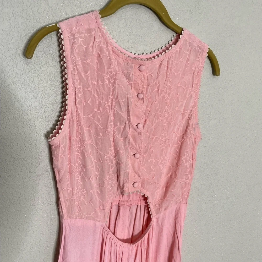 Anthropologie Blank London Pink Boho Midi Maxi Dress NwT Sample Small